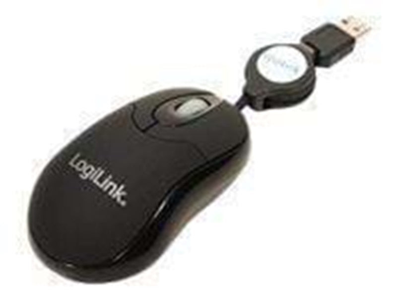 LogiLink Mouse Optical USB Mini mit einziehbarem Kabel - Maus ()