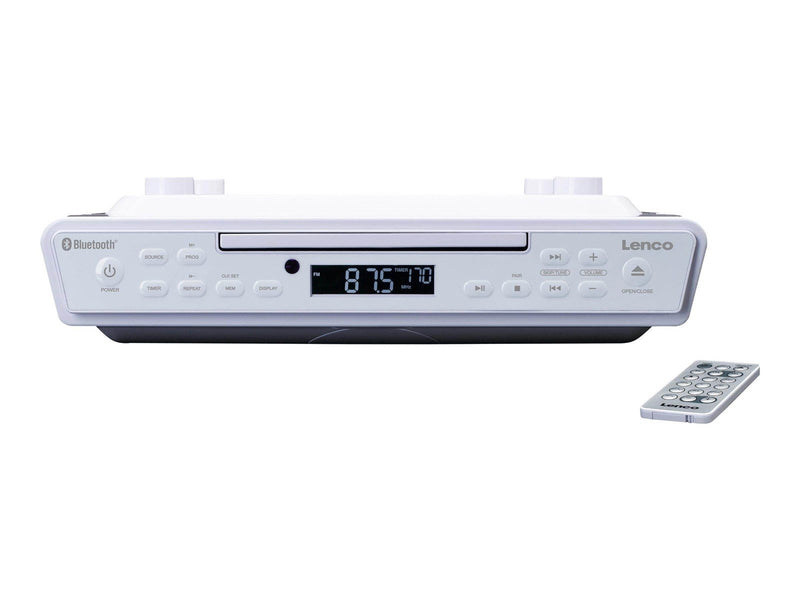 Lenco KCR-150WH - FM Kitchen Radio with CD player and Bluetooth® - White