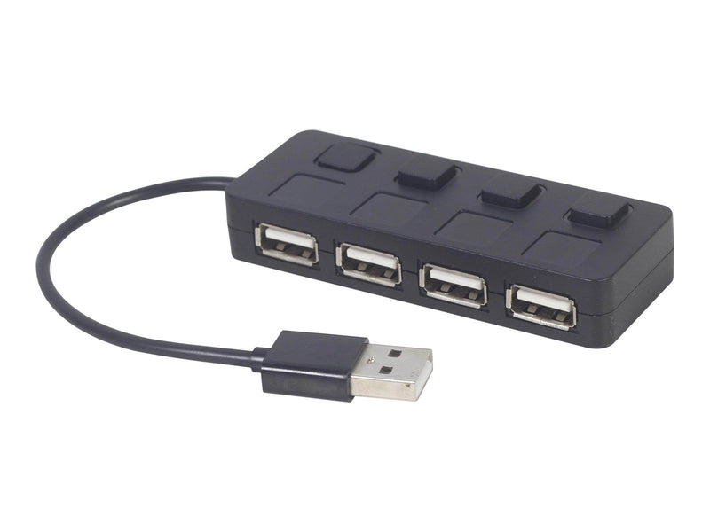 Gembird UHB-U2P4-05 - hub - 4 ports USB-Hubs - 4 - Schwarz