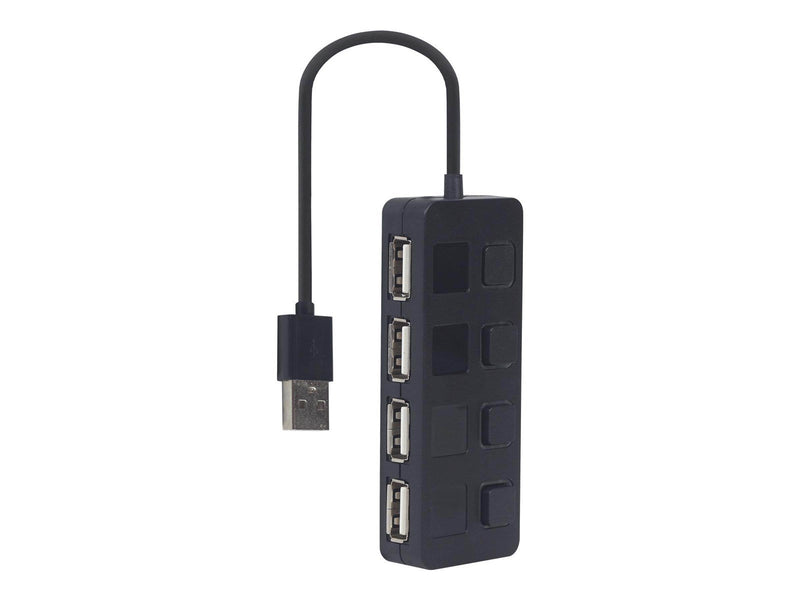 Gembird UHB-U2P4-05 - hub - 4 ports USB-Hubs - 4 - Schwarz