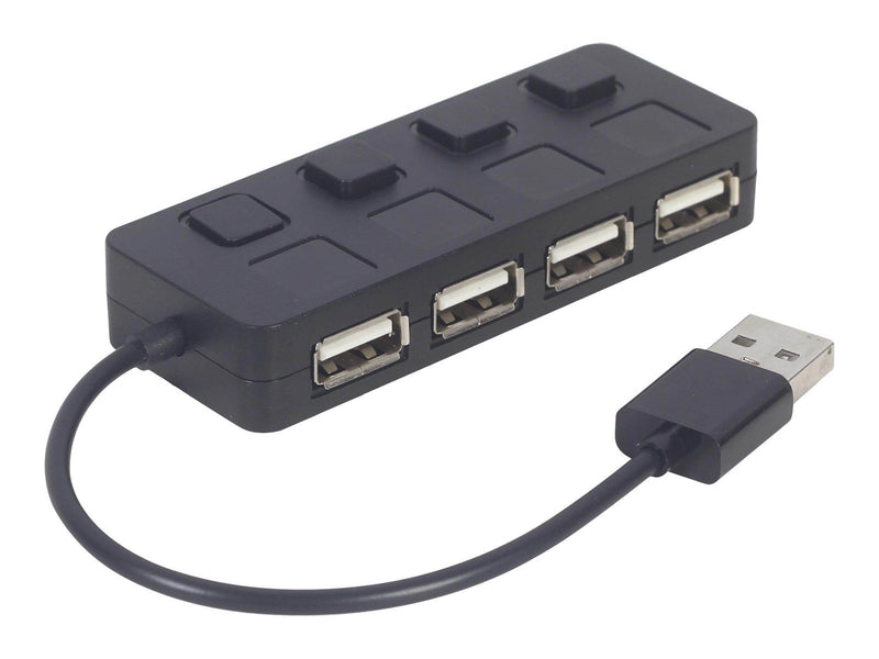 Gembird UHB-U2P4-05 - hub - 4 ports USB-Hubs - 4 - Schwarz