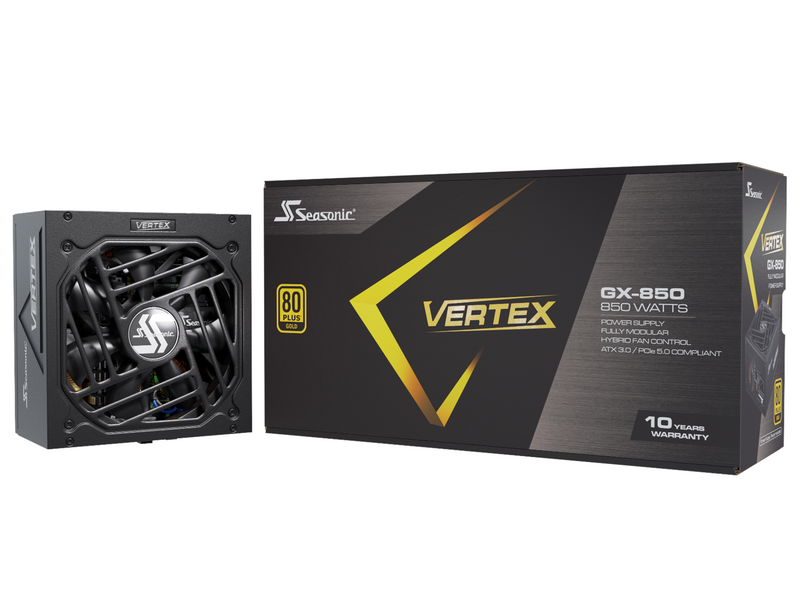 Seasonic Vertex GX 850 ATX 3.0 Netzteile - 850 Watt - 135 mm - ATX - 80 Plus Gold zertifiziert