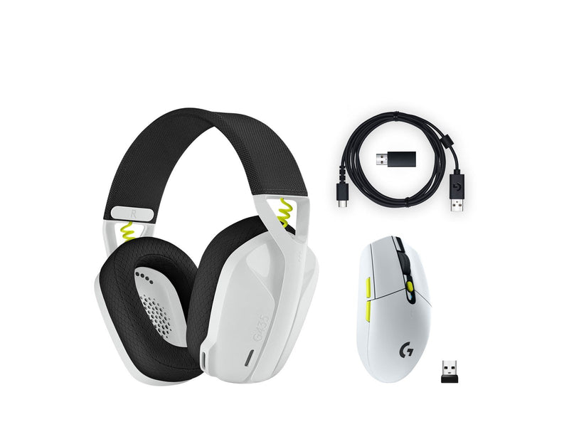 Logitech Wireless Gaming Combo - BLACK+WHITE+LIME - Gaming Maus (Weiß)