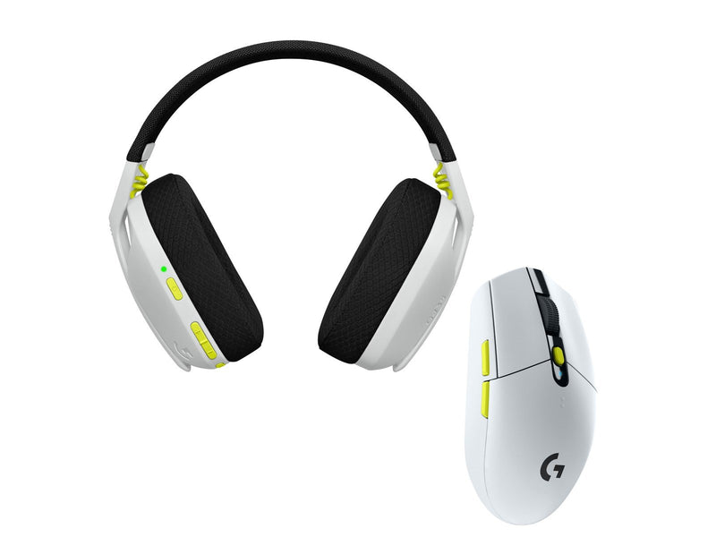 Logitech Wireless Gaming Combo - BLACK+WHITE+LIME - Gaming Maus (Weiß)