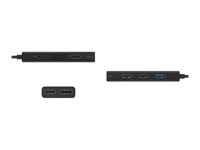 RaidSonic ICY BOX IB-DK4011-CPD - docking station - USB-C 3.2 Gen 1 - 2 x HDMI DP