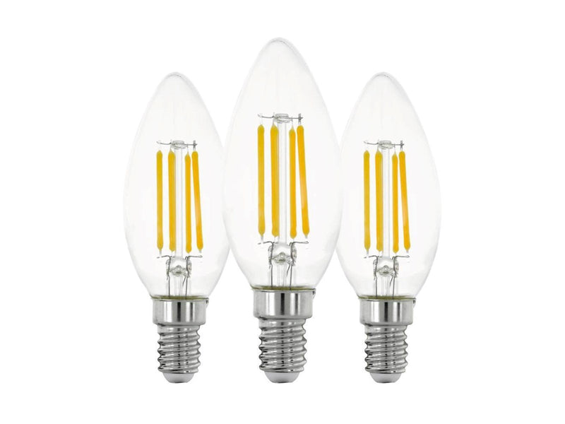 EGLO LED-Lampe C35 Candle 7W/827 806 lumen clear 3-pack E14