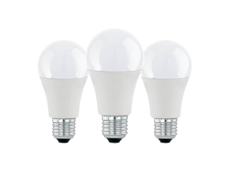 EGLO LED-Lampe A60 Standard 8.5W/830 806 lumen matt 3-pack E27