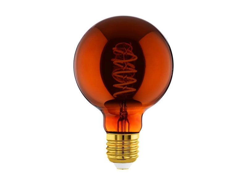 EGLO LED-Lampe G95 Spiral 4W/622 30 lumen copper dimmable E27