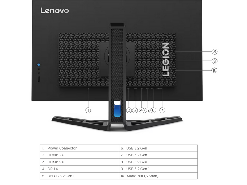 27" Lenovo Legion Y27QF-30 - 2560x1440 (QHD) - 240Hz - IPS - USB 3.2 HUB