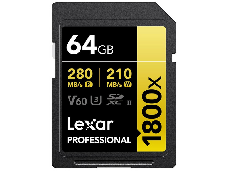 Lexar Professional Gold 1800x SD - 280MB/s - 64GB