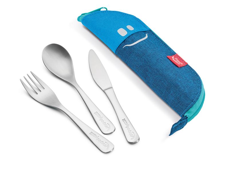 Maped Picnik Kids collection Cutlery case parts in Stainless steel. 3 pcs.