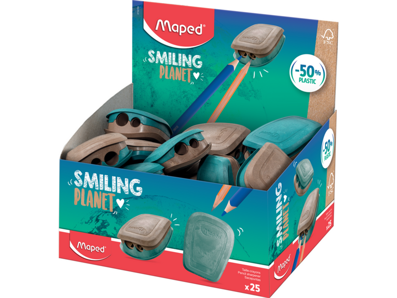 Maped Smiling Planet Sharpener 2-hole FSC wood fibre