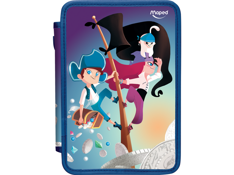 Maped Pencil case dobbel Pirates with content 34 items