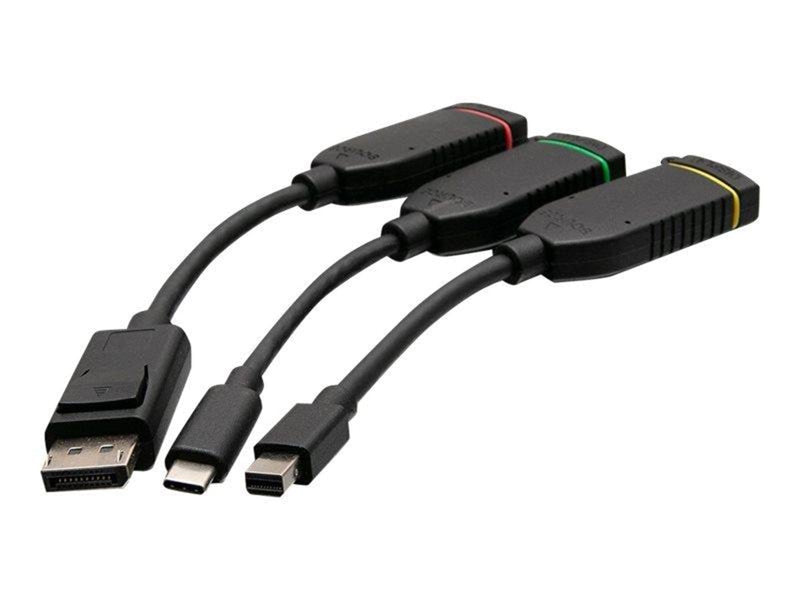 C2G Universal 4K HDMI Dongle Adapter Ring with Color Coded Mini DisplayPort DisplayPort and USB-C - video adapter kit - Mini Dis