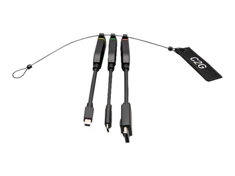 C2G Universal 4K HDMI Dongle Adapter Ring with Color Coded Mini DisplayPort DisplayPort and USB-C - video adapter kit - Mini Dis