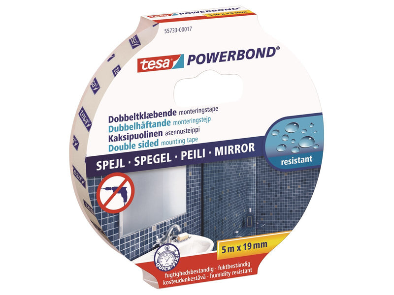 tesa Powerbond Mounting Tape Mirror 5m x 19mm