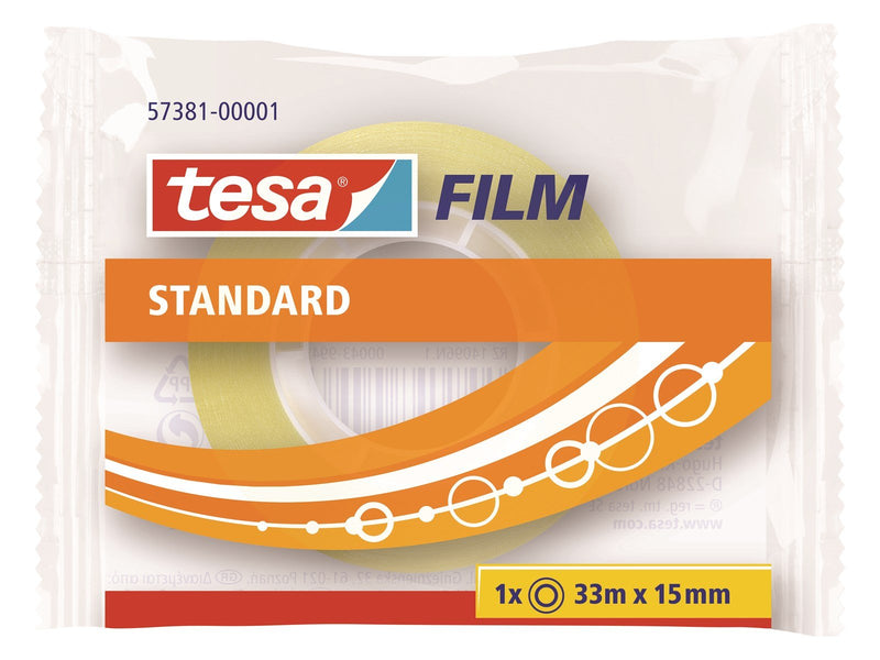tesa film tape Standard 30 x 33m x 15mm Transparent