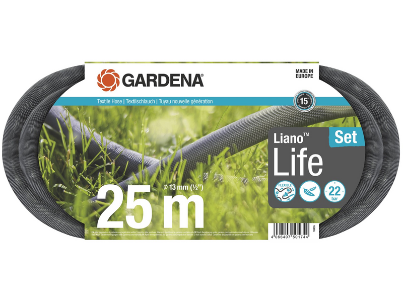 Gardena Textilschlauch Liano™ Life 25 m Set