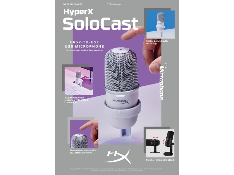 HyperX SoloCast USB Condenser - Weiß