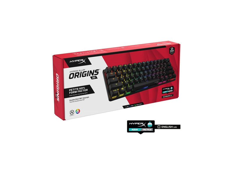 HyperX Alloy Origins 60 - Gaming Tastaturen - US-Englisch - Schwarz