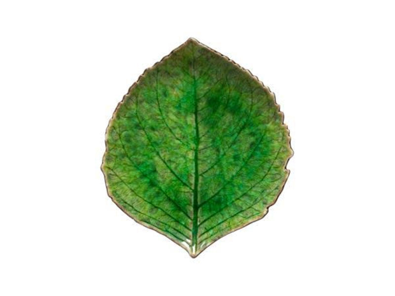 Costa Nova Asiet hydrangea leaf Riviera 17 x 15 cm Green/Black Ceramic