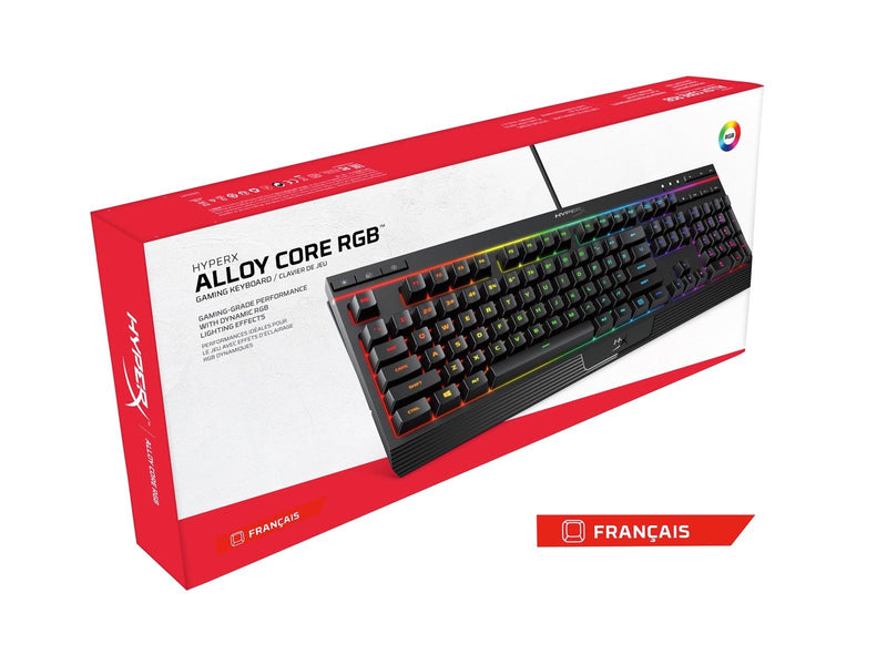 HyperX Alloy Core RGB - Französisch - Schwarz