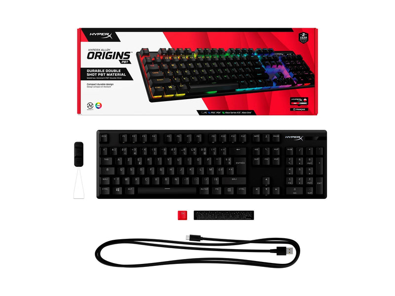 HyperX Alloy Origins PBT - Französisch - Schwarz