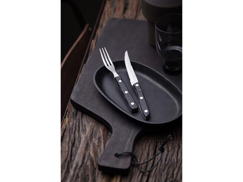 Gense Steak knife Old Farmer black 22 cm Black/Steel