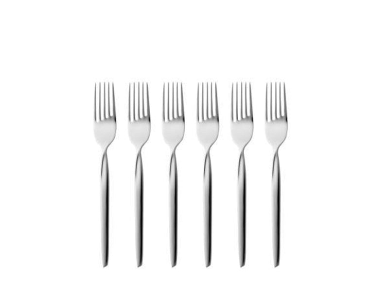 Gense Cake fork Twist 16 cm 6 pieces Glossy steel