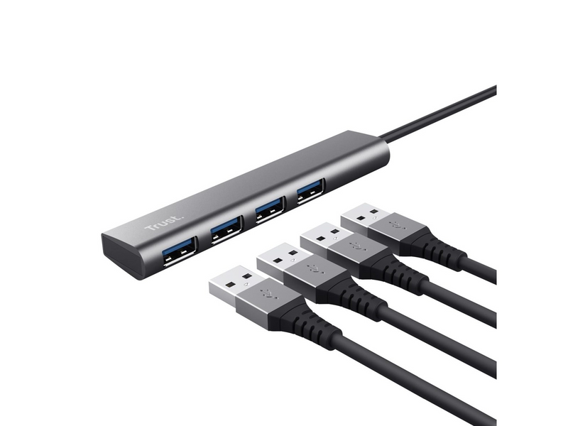 Trust Halyx USB-C To 4 Port USB-A 3.2 Gen1 Hub
