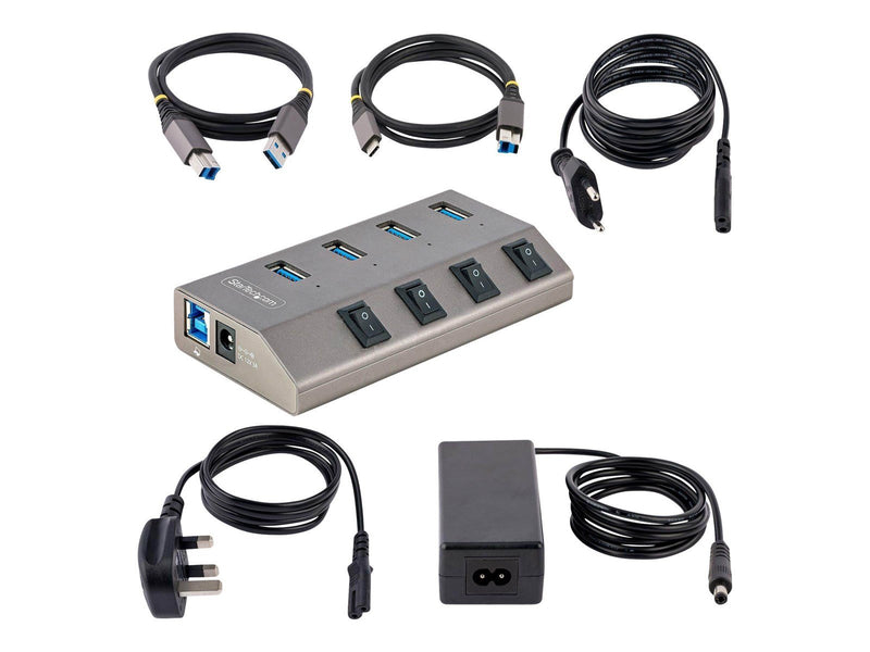 StarTech.com 5G4AIBS-USB-HUB-EU USB-Hubs - 4 - Grau