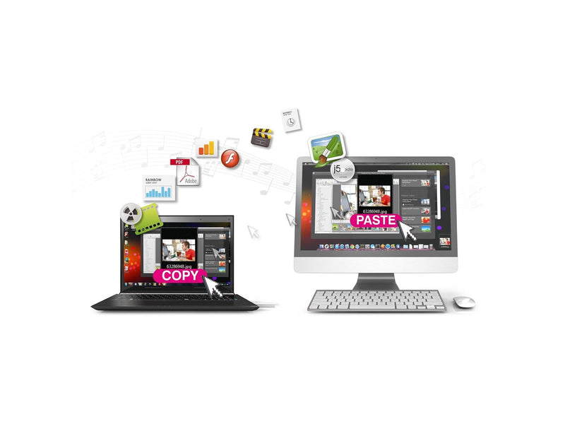 j5create JUC400-N Wormhole Switch Windows & Mac file transfer USB to USB