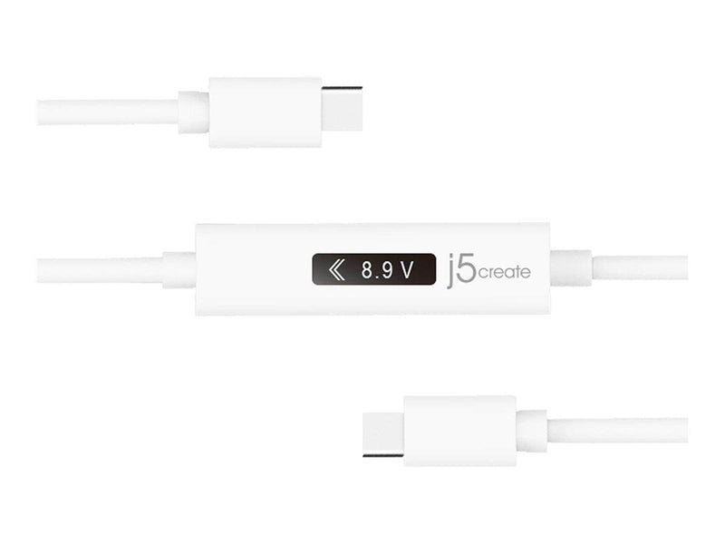 j5create USB-C Dynamic Power Meter Charging Cable