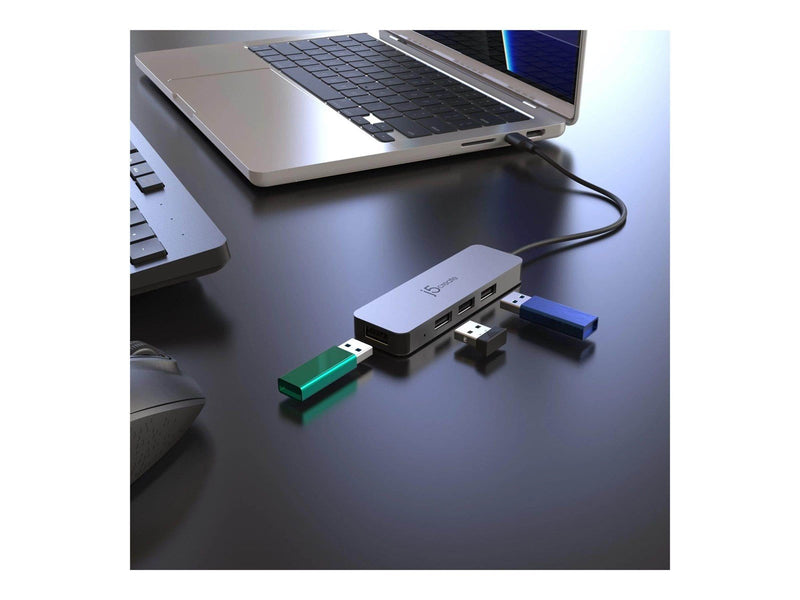 j5create Laptop Stand with USB 4-Port Hub