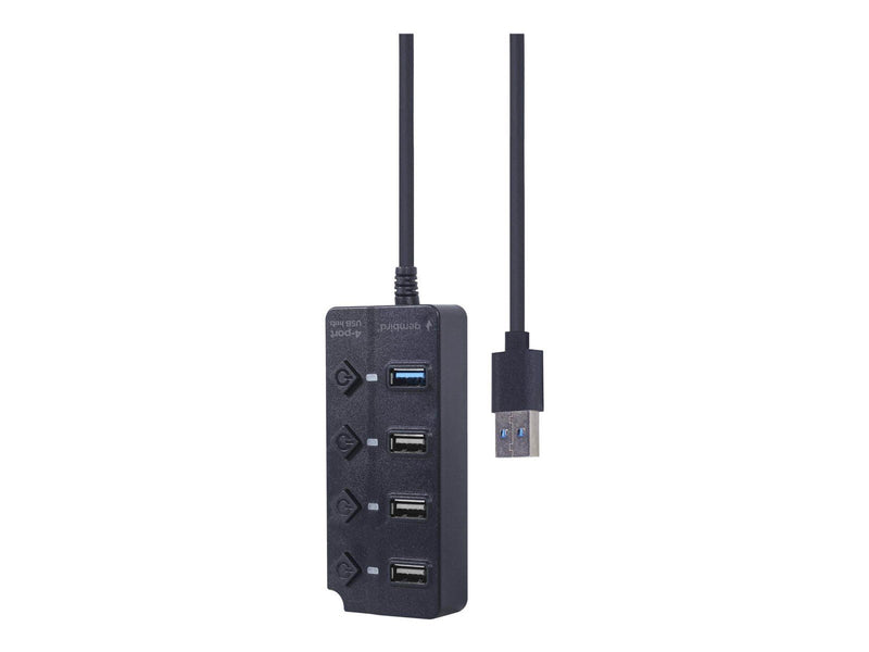 Gembird - hub - 4-port - 4 ports USB-Hubs - 4 - Schwarz