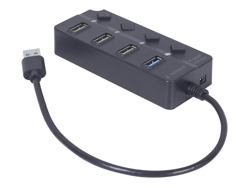 Gembird - hub - 4-port - 4 ports USB-Hubs - 4 - Schwarz