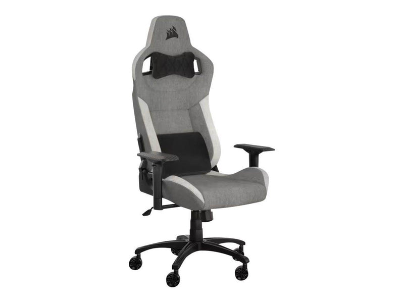 Corsair T3 RUSH - gaming chair - fabric - grey white Gaming Stuhl - Stoff - Bis zu 120 kg