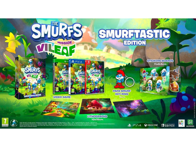 The Smurfs: Mission ViLeaf (Smurftastic Edition) (Code in a Box) - Nintendo Switch - Platformer - PEGI 3