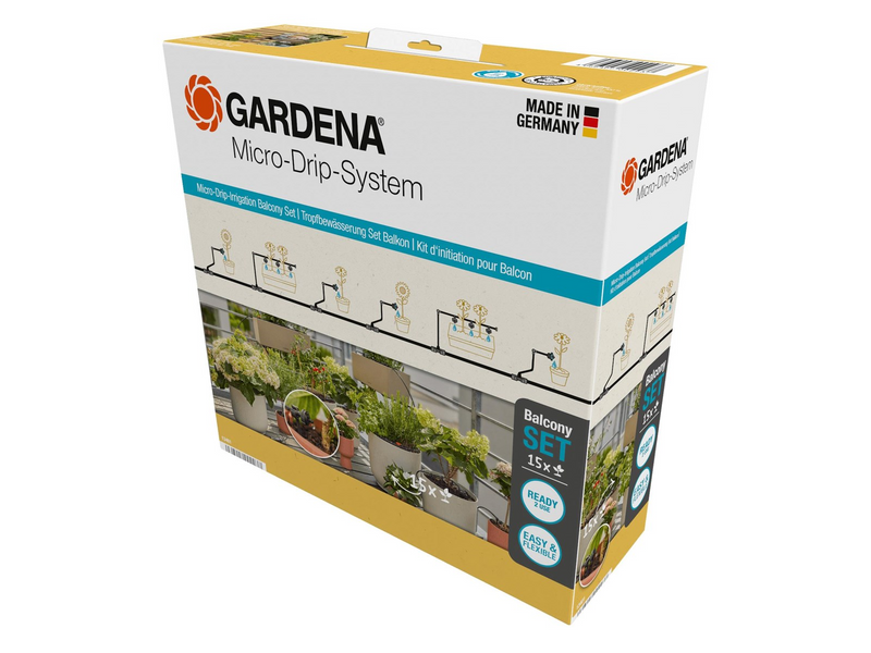 Gardena Tropfbewässerung Set Balkon (15 Pflanzen)