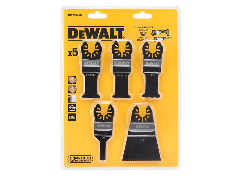 Dewalt 5PC MULTI-TOOL OSC. BLADE SET DT20732