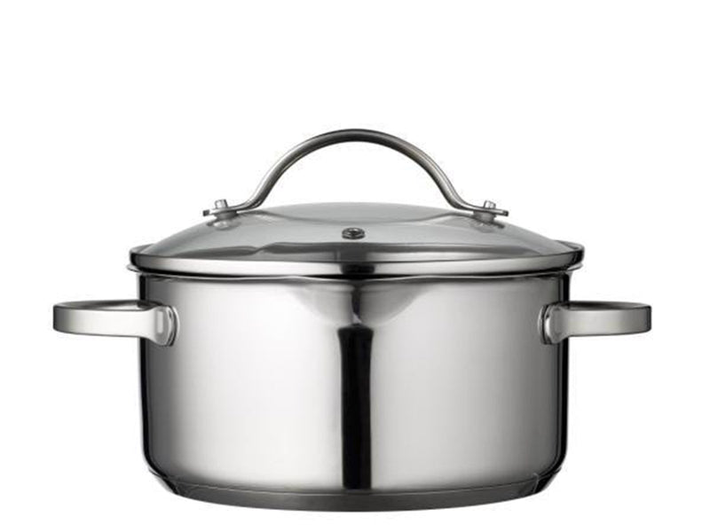 Funktion Pot set with lid 6 pieces 18/8 steel