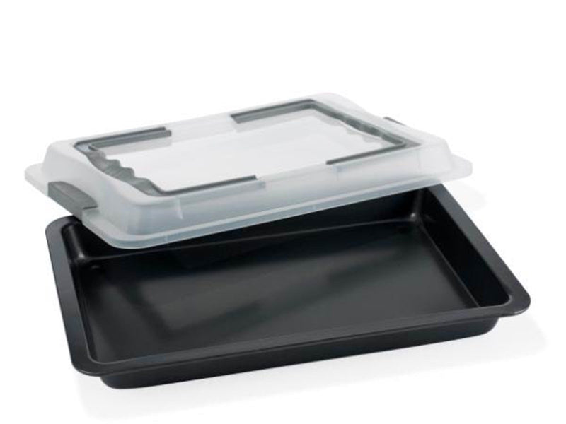 Funktion Backblech Baking pan with lid 42x29 cm grey