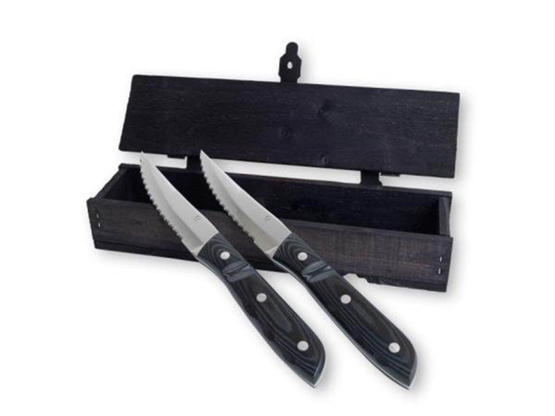 Gense Steak knife xl Old farmer micarta 23.5 cm 2 pcs. black/steel