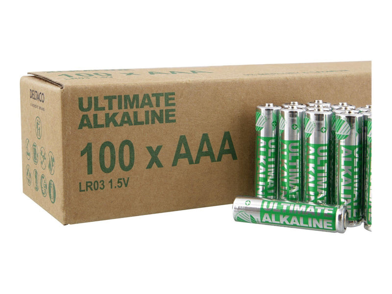 Deltaco Ultimate battery - Nordic Swan ecolabelled - 100 x AAA / LR03 - Alkaline