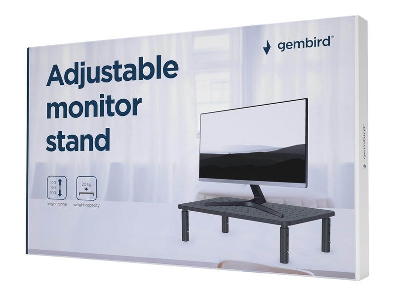 Gembird Adjustable monitor stand (rectangle) 20 kg