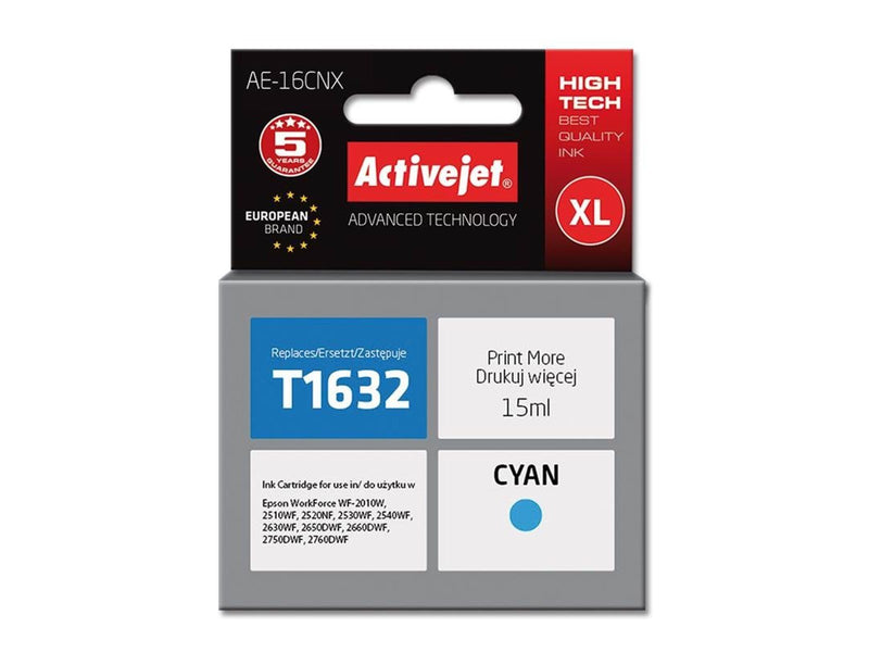 ActiveJet Supreme AE-16CNX - cyan - ink cartridge (alternative for: Epson T1632 Epson 16XL C) - Tintenpatrone Cyan
