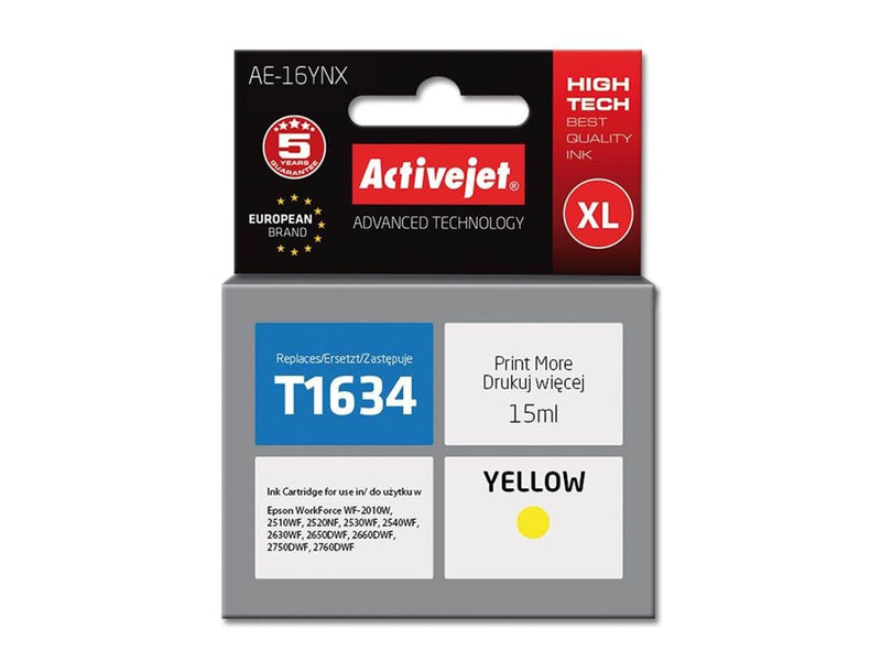 ActiveJet Supreme AE-16YNX - yellow - ink cartridge (alternative for: Epson T1634) - Tintenpatrone Gelb