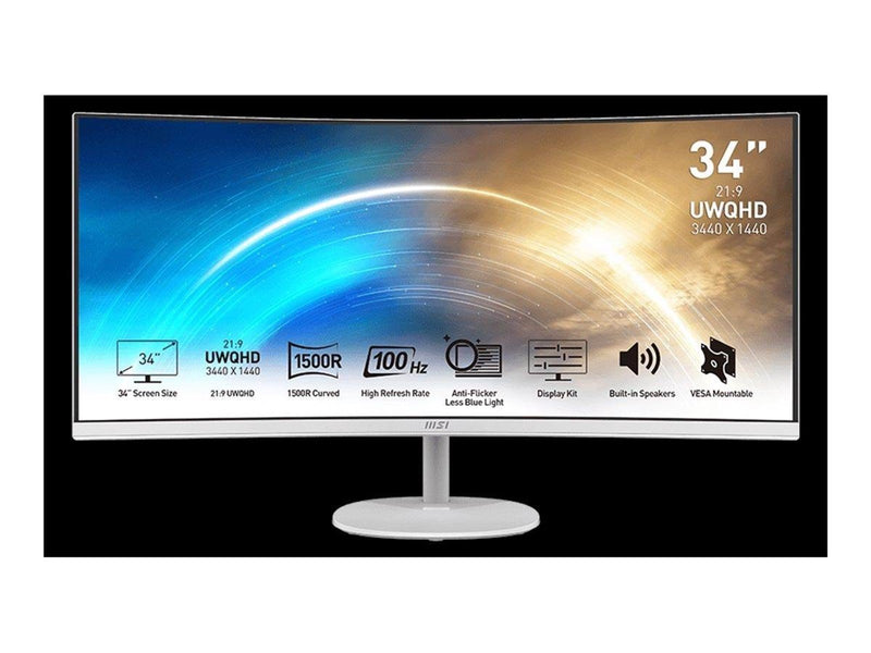 34" MSI PRO MP341CQWDE - 3440x1440 - 100Hz - VA