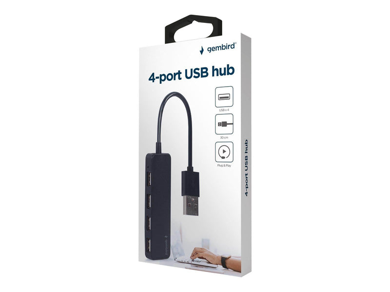 Gembird UHB-U2P4-06 - hub - 4 ports USB-Hubs - 4 - Schwarz