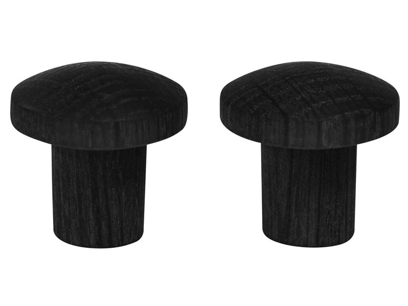 Homeit Wooden Knob Ø25 mm Oak Black 2-pack